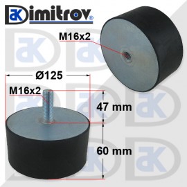 Антивибрационен тампон М16 х Ø 125 х 60 mm